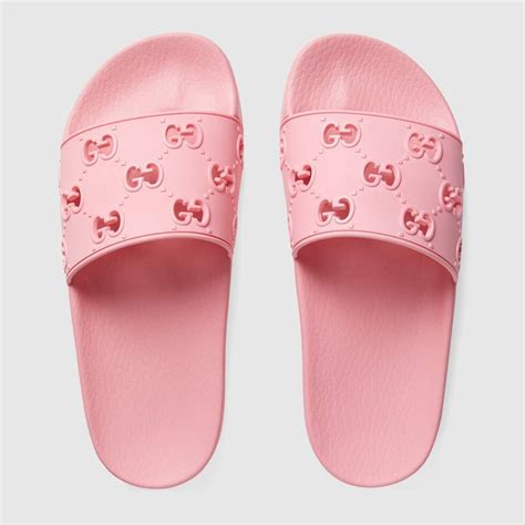 pink gucci flops|pink Gucci slides rubber.